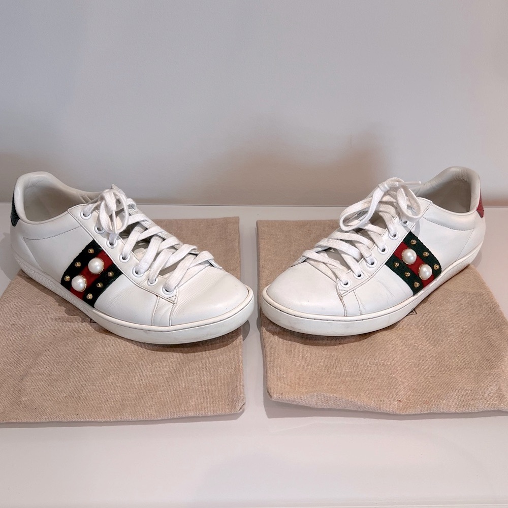 Gucci Ace Studded Pearl Women’s Sneakers